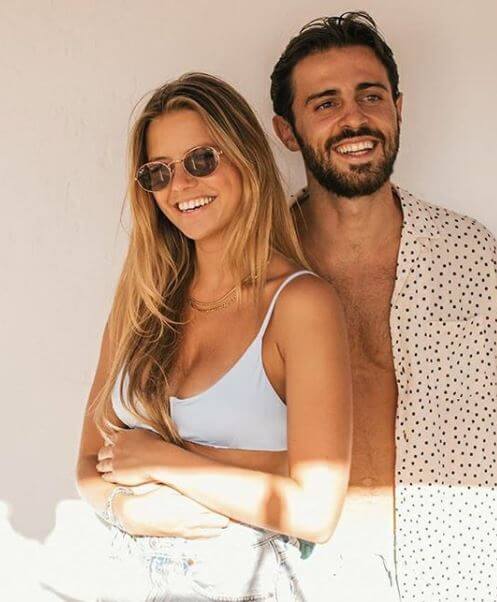 Maria Joao Mota Veiga's son, Bernardo Silva, with his girlfriend, Ines Degener Tomaz.